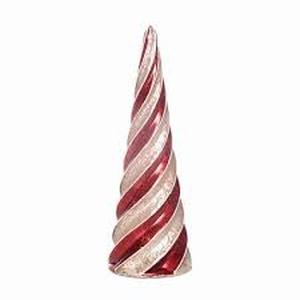 lot 13881 image: Red and Silver Mercury Glass Tree