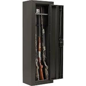lot 19604 image: See Disclaimers Redfield 53in Gun Cabinet up to 8 Rifles