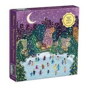 lot 20069 image: Merry Moonlight Skaters 500pc Foil Puzzle