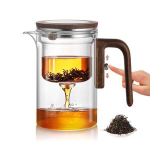 lot 1789 image: Enchanti Tea Pot, Magic Glass Teapot with Strainer,Magnetic Water Separation with Infuser -800ML27.01oz