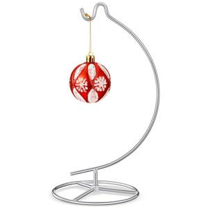 lot 2193 image: Baderke Ornament Display Stand, Ornament Hanger Holder Glass Ball Air Plant Holder, Hanging Terrarium Stand for Christmas Wedding, Home Office Decor,10.43 H(Silver)