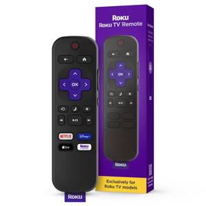 lot 2243 image: Roku TV Remote Control (Official Manufacturer Product) - Simple Setup, & Pre-Set App Shortcuts - Replacement Remote Compatible with RokuTV Models ONLY (Not Roku Players)