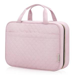 lot 2275 image: HXLGMD Travel Size Toiletry Bag for Women, Portable Cosmetic Bag with Hanging Hook, Travel Essentials Water-resistant Makeup Organizer for Accessories, Shampoo, Full-size Container, Toiletries