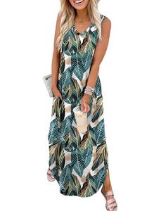 lot 2278 image: Sampeel Summer Dresses for Women 2025 Maxi Sun Dresses for Seniors Beach Vacation Clothes for Women Fashion Clothing L