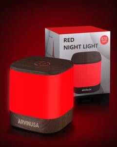 lot 4298 image: ARVINUSA Red Light Night Light for Sleep, 670nm Wavelength Aid to Support Deep Relaxation Naturally Aids Sleeps with 2 Colors, 3 Brightness & Touch Control for Adults, Kids Bedroom - USB Charging