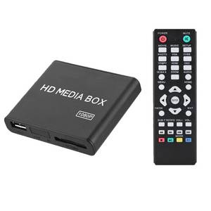 lot 4305 image: 1080p HD Media Player, Mini MP4 Digital Media Player with AVHDMIVGAYPbPrH.263Mpeg124-HD Output wRemote Control Supports SD Cards USB Drives Devices (US Plug)