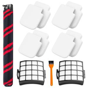lot 4311 image: Replacement Filters for Shark Stratos AZ3002 AZ3000 AZ3000W DuoClean PowerFins Upright Vacuum Cleaner 1 Soft Brush Roller 2 Filters 4 Foam & Felt Filters 1 Cleaning Brush