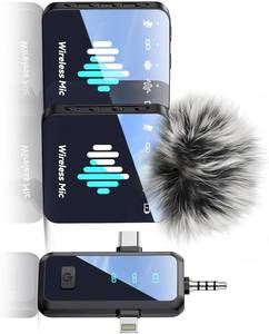 lot 4319 image: MENERESAS 3-in-1 Wireless Mic for iPhone, Android, Camera