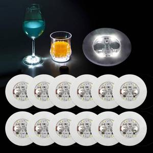 lot 4320 image: AHIER LED Coaster,12 Pcs Led Coasters for Drinks, Perfect for Party, Wedding, Bar(White)