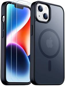 lot 4332 image: SPIDERCASE Designed for iPhone 14 CaseiPhone 13 Case, Magnetic Translucent 2 Pack Tempered Glass Screen Protector Anti-Fingerprint Anti-Scratch for iPhone 1413 6.1��, Black