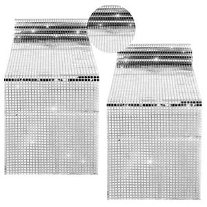 lot 4337 image: 2 Pcs Glitter Disco Table Runner 12x71 Inch Disco Table Cloth Sequin Table Runners Disco Party Decorations Silver White Party Decorations for Disco Theme Parties Birthday Parties Table Cover.