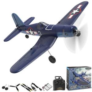 lot 5535 image: volantexrc RC Plane for Beginners, 4CH WWII RC Airplane F4U Corsair with Aileron, 2.4Ghz Remote Control Plane with Xpilot Self Righting & One Key Aerobatic & Upgraded Canopy (761-8V2 RTF)