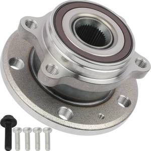 lot 6124 image: Front or Rear Wheel Hub Bearing Assembly Compatible with Volkswagen Beetle, CC, Eos, Golf, Golf City, GTI, Jetta 2005-2018, Jetta City, Rabbit, Tiguan, Passat, Passat CC, Passat, Audi A3, Q3, TT