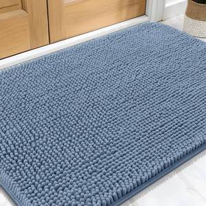 lot 6126 image: OLANLY Dog Door Mat for Muddy Paws 30x20, Absorbs Moisture and Dirt, Absorbent Non-Slip Washable Doormat, Quick Dry Chenille Mud Mat for Dogs, Entry Indoor Entryway Carpet for Inside Floor, Airy Blue