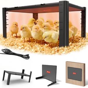 lot 6130 image: Chick Brooder Heating Plate �� Adjustable Temperature Chicken Brooder Heater for Baby Chicks Ducklings Poultry with Height Adjustable Anti-Roost Design Safe Durable ABS Material 95��167�� Low Energy Use