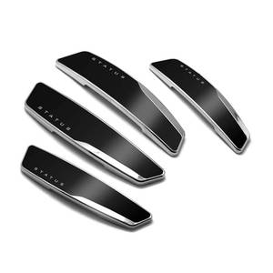 lot 6132 image: A4 Pcs Status High Glossy Slim Door Edge Guards Bumper Protector Trim Guard Sticker Molding Black Color for Motors Auto Vehicle incomplete