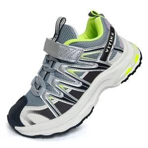 lot 6133 image: JMFCHI Kids Sneakers Boys Girls Tennis Running Shoes Outdoor Hiking Sneaker for Boys Athletic Breathable Little Kid 1 Sliver Brown 8185K size 33