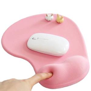 lot 6177 image: Office Mousepad with Gel Wrist Support - Ergonomic Gaming Desktop Mouse Pad Wrist Rest - Design Gamepad Mat Rubber Base for Laptop Computer -Silicone Non-Slip Special-Textured Surface (01Pink)