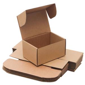 lot 7020 image: 10 Pack Small Shipping Boxes 6x4x3 Corrugated Small Cardboard Boxes for Shipping, Recyclable Packaging Boxes for Business, Mailer, Gift Packing, Crafts Packing, Jewelry Box, Brown