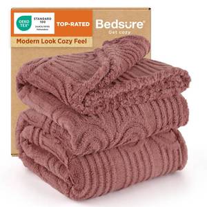 lot 7027 image: Bedsure GentleSoft Fleece Blanket Queen Size for Bed - Super Soft & Cozy, Fluffy Blankets for Women & Girls, Ideal for Sofa & Couch, Dusty Rose, 90x90 Inches