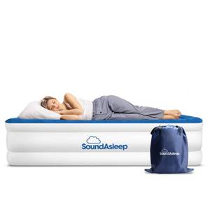 lot 7048 image: SoundAsleep Products Dream Series Luxury Air Mattress, ComfortCoil Technology, Built-in High Capacity Pump for Home, Camping- Double Height, Adjustable, Inflatable Blow Up, Portable (Twin Size)