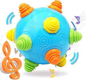 lot 7077 image: VANLINNY NEW Bumble Ball for Babies,Crawling Sensory Toys for Toddlers,Baby Music Shake Preschool,Dancing Interactive Sounds Infants Toy,Bouncing Learning Ball,Ideal Gift for Boys Girls(Blue)