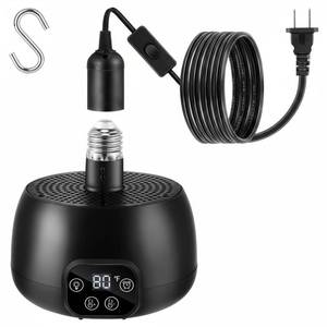 lot 8067 image: Enhon Chicken Coop Heater with LED Lighting, Adjustable Temperature, Timer & Safety Features �� 5 Ft Long Cable Chicken Coop Heating Lamp Perfect for Small Animals and Reptiles(1 Pack)