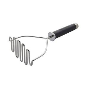 lot 8079 image: KitchenAid Gourmet Stainless Steel Wire Masher, 10.24-Inch, Black