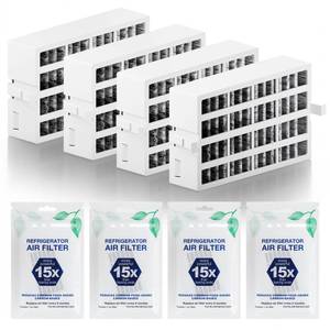 lot 8090 image: W10311524 AIR1 Refrigerator Air Filter Cartridge Replacement for Whirlpool Kenmore Refrigerator Compatible with Fresh Flow Refrigerator Air Filter, White, 4 Pack by Funmit
