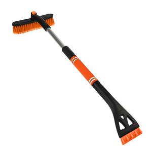lot 8116 image: NYTKL 31.5 Ice Scraper and Extendable Snow Brush, 360° Rotating Brush Car Snow Scraper with Ergonomic Foam Grip, 3-in-1 Detachable Winter Ice Removal Tool for Car Window Windshield (Orange)