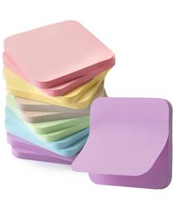 lot 8118 image: Mr. Pen- Sticky Note Set, 12 Pads, 720 Sheets, 2.8 x 2.8, 6 Pastel Color, Round Corner Colored Sticky Notes, Colorful Sticky Note, Sticky Pads, Colorful Sticky Notes, Stick Notes, Sticky Note Pad