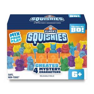 lot 8134 image: Elmers Squishies Kids�� DIY Activity Kit, Creates 4 Mystery Characters, 24 Piece Kit, for Ages 6 and Up, Perfect for Stress Relief and Sensory Play
