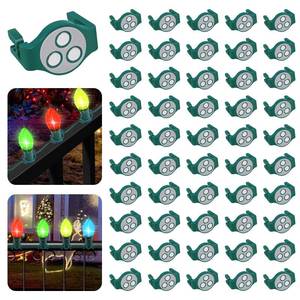 lot 8202 image: UQM 100 Pack C9 Magnetic Christmas Light Clips, Extra Strong Magnetic Clips Hooks for Christmas Lights, Magnet Christmas Light Clips for C9 C7 Sockets Metal Roof Gutters Outside Patio Holiday Lighting
