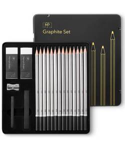 lot 8206 image: Mr. Pen- Sketch Pencils for Drawing, 19 Pcs, With Graphite Sticks, Erasers and Sharpener, Art Pencils for Sketching