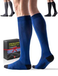 lot 8215 image: Bbfrey Compression Socks with Cushioned Sole & Arch Support - 15-20 mmHg Moderate Support Socks for Sports, Travel, Flying
