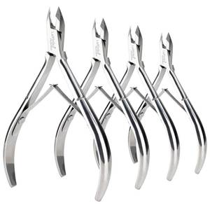 lot 8216 image: LePinko 4 Packs Upgraded Cuticle Trimmer kit, Sharp Dead Skin Clipper, Labor-saving Cuticula Remover for Fingernail Toenail, Manicure Pedicure Tool for Women Men, 5mm Jaw