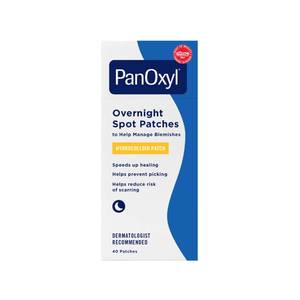 lot 8219 image: PanOxyl PM Overnight Spot Patches, Advanced Hydrocolloid Healing Technology, Fragrance Free, 40 Count Pack of 1