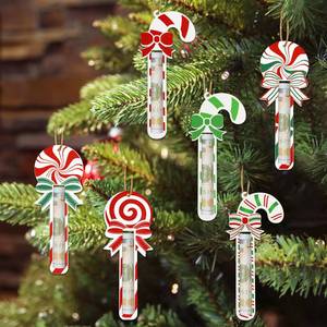 lot 8221 image: 6 Pcs Christmas Money Holder Ornaments, Christmas Candy Cane Gift Money Holders for Cash, Funny Ways to Gift Money for Xmas Tree, Personalized Money Gift Holder Hanging Ornaments (Candy