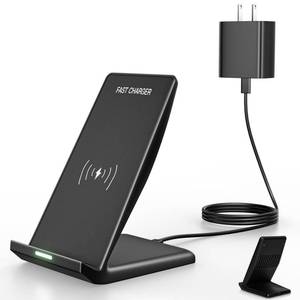 lot 8230 image: Wireless Charger Stand, 15W Fast Phone Wireless Charging Stand Station with 20W USB C Brick for Samsung W26S25 UltraS24S23S22S21, iPhone Air17 Pro Max1615141312 with Sleep-Friendly Light