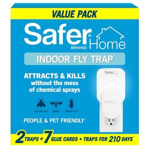 lot 9631 image: Safer Home Indoor Plug-in Fly Trap - SH502-2R7SR - Effective Fruit Fly Traps for Indoors, Gnat Traps for House Indoor, 400 Sq Ft Protection - Style 2 Devices  7 Glue Cards