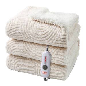 lot 9632 image: TiMiCalda Heated Throw Blanket Electric - 50x60 Cozy Soft Jacquard Heating Blanket with 4 Heat Levels & 4 Hours Auto-Off, Electric Throw with Overheating Protection, Warm Gifts, Cream