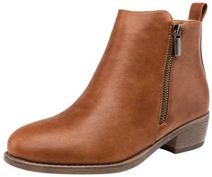 lot 10321 image: Jeossy Womens Brown Ankle Boots, Classic Low Heeled Short Booties, 905 - Yellow Brown, Size 9 US - Casual Comfortable Boots (DJY905 Yellow Brown 09)