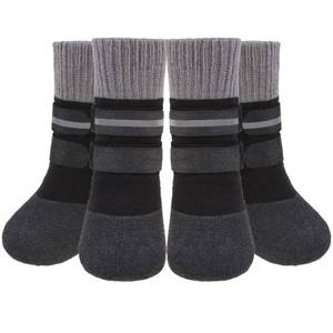 lot 10324 image: KOOLTAIL Anti Slip Winter Dog Socks to Prevent Licking Paws, Waterproof Snow Rain Long Dog Boots&Paw Protector, Warm Grippy Booties Reflective Double Straps for Hardwood Floor, Small Medium Large Dogs
