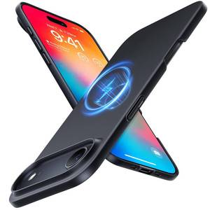 lot 10332 image: TORRAS Magnetic Slim Fit for iPhone Air Case 6.5 inch, Ultra-Thin, Compatible with MagSafe, Lightweight Matte Anti-Scratch Hard PC Cover Phone Case for iPhone 17 Air 2025 OriginFit, Black