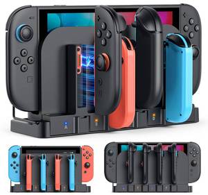 lot 10339 image: Switch 12 Compatible FASTSNAIL 9-in-1 Dual-Direction Magnetic Controller Charger for Nintendo Switch 2 2025 & Original & OLED Controller, Fast Charging Dock for Switch 2 Controller Accessories