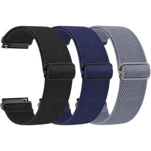 lot 10347 image: GloryFit Smart Watch Bands, 22mm Elastic Nylon Watch Straps for GloryFit T80 T70 T60 T50 P99 P98 Smartwatch, Replacement Wristband Adjustable Sport Straps Fabric Breathable Lightweight (BlackBlueDenim Blue)