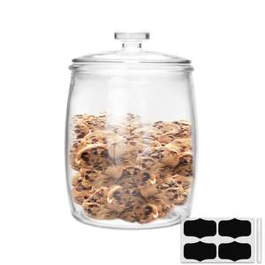 lot 13888 image: Maredash 1 Gallon glass jars, Cookie Jar & Candy Jar with Lid, Large Food Storage Container,glass jar with lid for Buffet, Coffee & Flour, Laundry Room Storage & Pantry