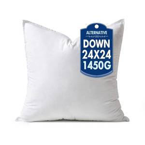 lot 13904 image: MIULEE 24x24 Down Alternative Pillow Insert Euro Decorative Throw Pillow 24 x 24 Inch Body Bed Sleeping Ultra Soft Fluffy Form for Sofa Couch Bed