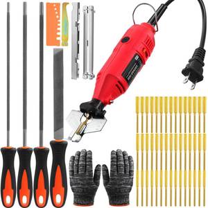 lot 13912 image: Threlaco Portable Electric Chainsaw Sharpener Kit with Chain Saw Sharpener Tool, 8 Pcs Chainsaw File Kit, 45 Pcs Diamond Chainsaw Sharpener(532, 316, 732) for All Chainsaw Chains