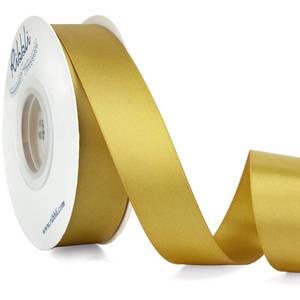 lot 14329 image: Ribbli Gold Double Faced Satin Ribbon,1�� x Continuous 25 Yards,Use for Bows Bouquet,Gift Wrapping,Wedding Decoration